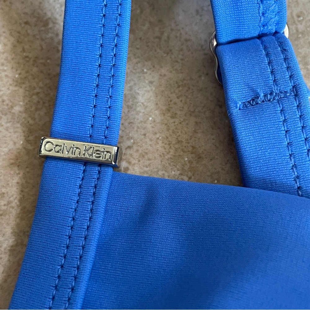 CALVIN KLEIN 💯WOMEN’S TANKINI WITH BIKINI BOTTOM EUC 👙 SZ MEDIUM💙💙💙 - Picture 7 of 16